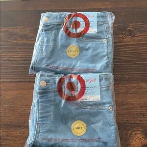 Cat & Jack Light Blue Denim Bermuda Shorts W/Adjustable Waist